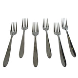AYD 6 Pieces Table Fork Set Glossy Blackish at Zubaidas Homestore Online Pakistan