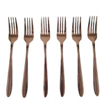 AYD 6 Pieces Table Fork Set Glossy Rose Gold at Zubaidas Homestore Pakistan