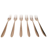 AYD 6 Pieces Table Fork Set Glossy Rose Gold at Zubaidas Homestore Best for Home Shopping