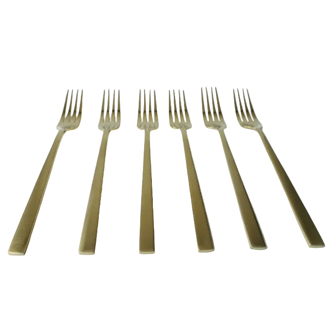 AYD 6 Pieces Table Fork Set Matt Gold at Zubaidas Homestore Online Pakistan