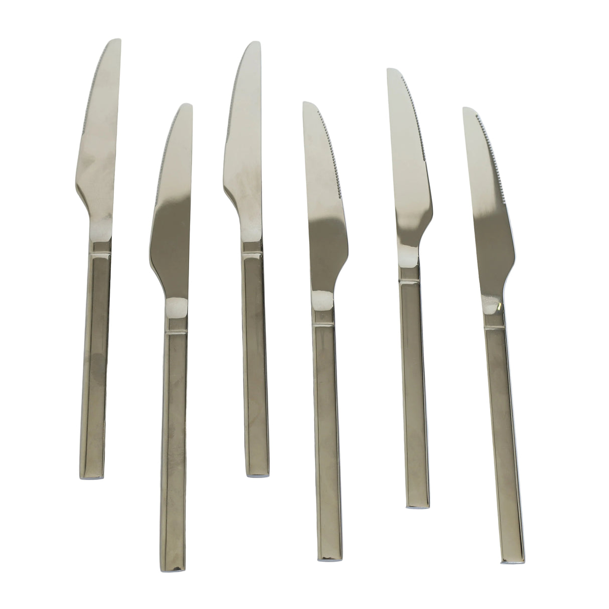 AYD 6 Pieces Table Knife Set 4mm Shine Stainless Steel at Zubaidas Homestore Pakistan