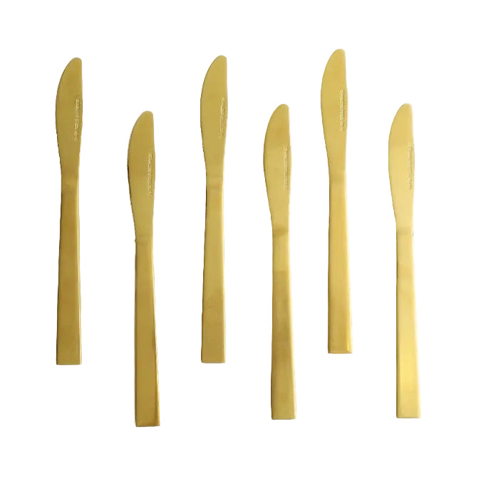 AYD 6 Pieces Table Knife Set Matt Gold Zubaidas Homestore Pakistan