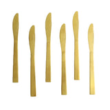 AYD 6 Pieces Table Knife Set Matt Gold Zubaidas Homestore Pakistan