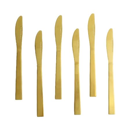 AYD 6 Pieces Table Knife Set Matt Gold Zubaidas Homestore Pakistan