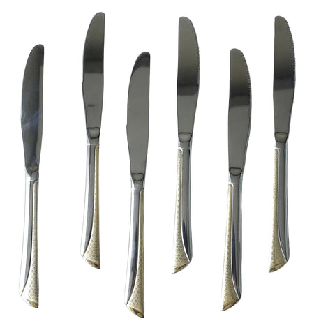 AYD 6pc Table Knife Set Two Tone Gold at Zubaidas Homestore Pakistan