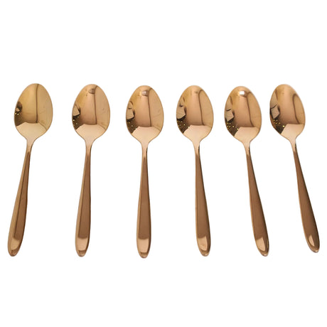 AYD 6 Pieces Coffee and Tea Spoon Set Rose gold at Zubaidas Homestore Pakistan