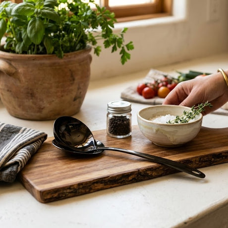 AYD Black Deep Curry Serving Spoon at Zubaidas Homestore Best for Home Shopping