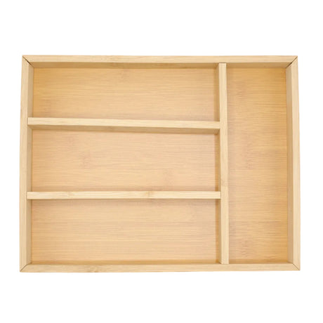 Bamboo Cutlery Organizer 4 Compartment at Zubaidas Homestore Pakistan