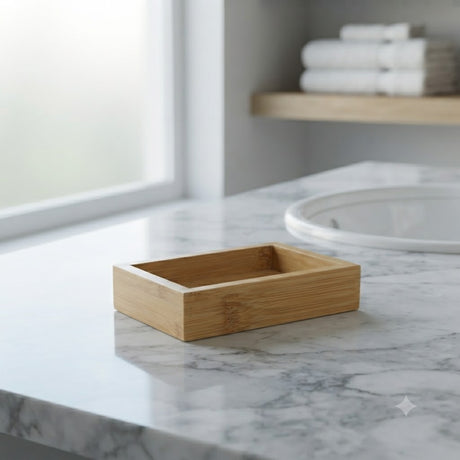 Bamboo Soap Dish Rectangle 12.5cm at Zubaidas Homestore. Online Pakistan