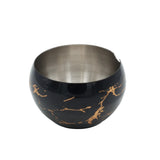 Black Marble Pattern Sugar Pot with Glass Lid at Zubaidas Homestore Pakistan