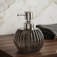 Black Ribbed Liquid Soap Dispenser 200ml at Zubaidas Homestore. Online Pakistan