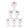 Blinkmax Diamond Pattern Stemmed Glass 6pcs at Zubaidas Homestore