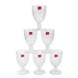 Blinkmax Diamond Pattern Stemmed Glass 6pcs at Zubaidas Homestore