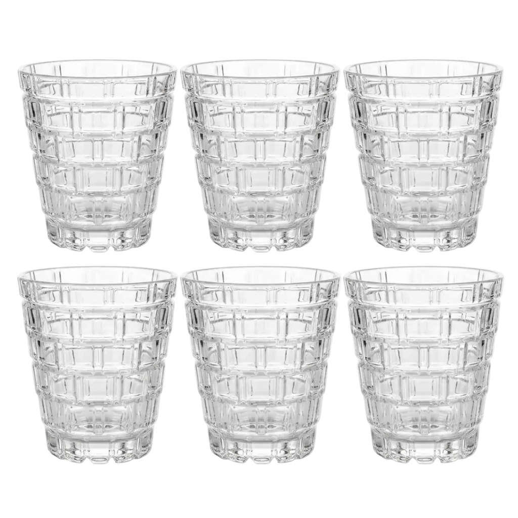 Blinkmax Textured Crystal Glass Set 6pcs at Zubaidas Homestore Pakistan