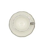 Bloom Silver Trim Cup and Saucer 6 Pieces Set at Zubaidas Homestore Pakistan