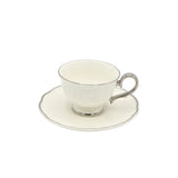 Bloom Silver Trim Cup and Saucer 6 Pieces Set at Zubaidas Homestore Most Trusted Homestore in Pakistan