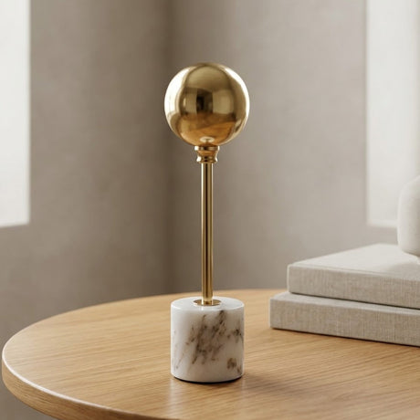 Brass Balloon Sculpture with Marble Base at Zubaidas Homestore