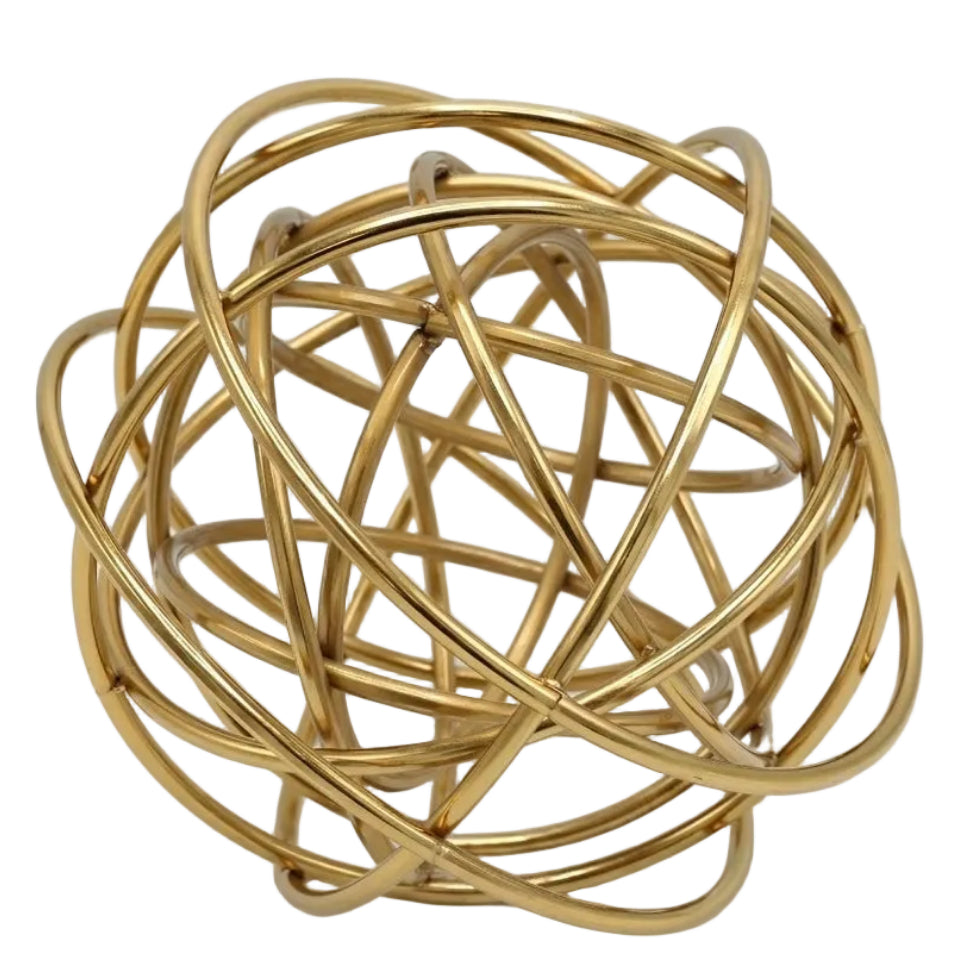 Brass Wire Sphere Decor Golden at Zubaidas Homestore Pakistan