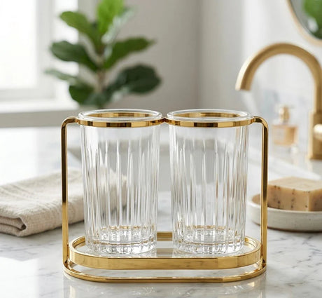 Bright 2-in-1 Dual Cutlery Holder Gold at Zubaidas Homestore Best for Home Shopping