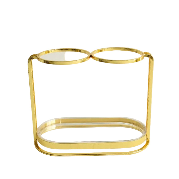 Bright 2-in-1 Dual Cutlery Holder Gold 17cm at Zubaidas Homestore Most famous store in Pakistan