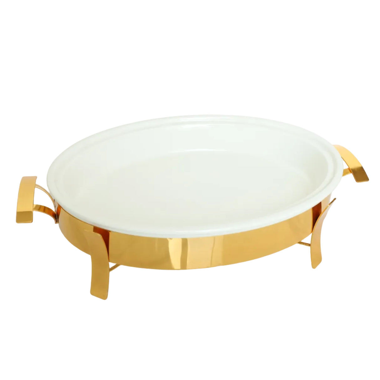 Brilliant 2.5 Liter Oval Buffet Serving Dish With Candle Stand at Zubaidas Homestore Online Pakistan