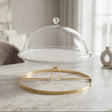 Brilliant Acrylic Cake Stand With Gold Metal Stand 33cm at Zubaidas Homestore