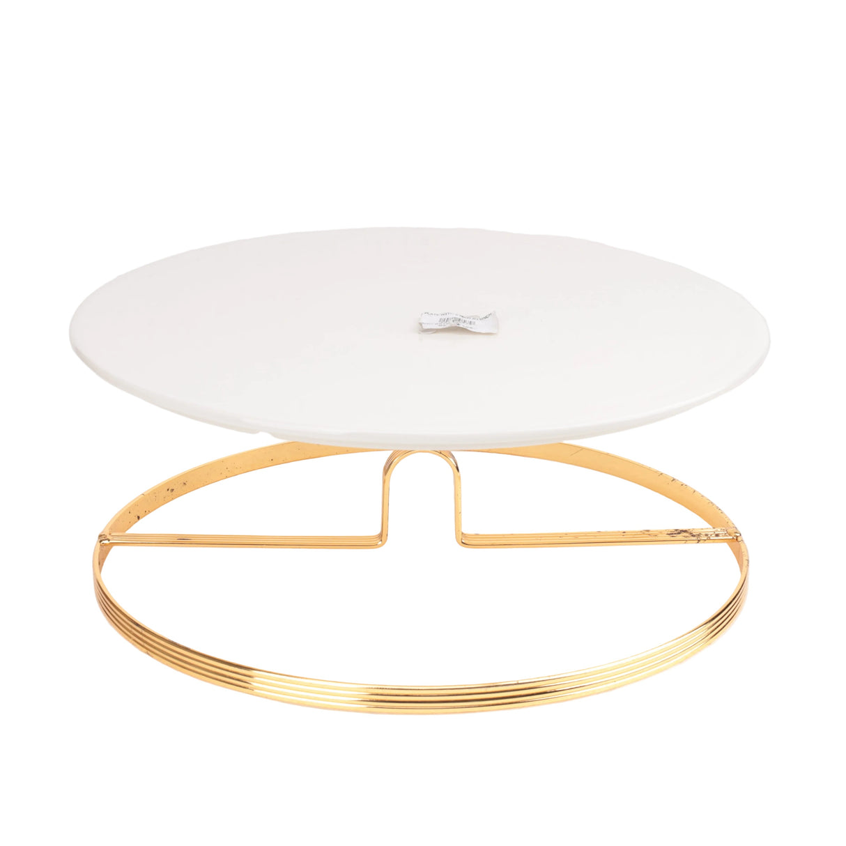Brilliant Acrylic Cake Stand With Gold Metal Stand 33cm at Zubaidas Homestore Pakistan
