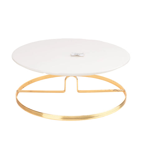 Brilliant Acrylic Cake Stand With Gold Metal Stand 33cm at Zubaidas Homestore Pakistan