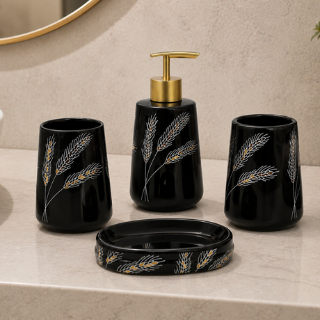 Brilliant Ceramic Bathroom Accessories 4pcs Set at Zubaidas Homestore Pakistan