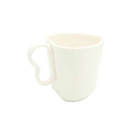 Brilliant Ceramic Heart Shape Cup and Saucer White at Zubaidas Homestore Pakistan