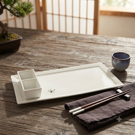 Brilliant Ceramic Rectangular Serving Platter 40cm at Zubaidas Homestore Pakistan