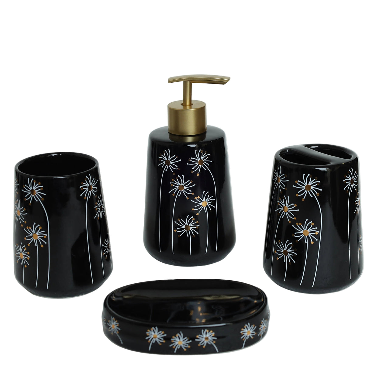 Brilliant Dandelion Ceramic Bathroom Accessory Set at Zubaidas Homestore Pakistan