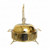 Brilliant Gold Buffet Dish with Water Tank 6 Liter at Zubaidas Homestore Best for Home SHopping