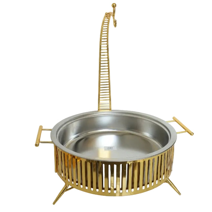 Brilliant Gold Buffet Dish with Water Tank 6 Liter at Zubaidas Homestore Online Pakistan