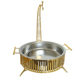 Brilliant Gold Buffet Dish with Water Tank 6 Liter at Zubaidas Homestore Online Pakistan