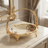 Brilliant Gold Royal Bloom Deep Serving Platter at Zubaidas Homestore