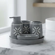 Brilliant Grey Snowflake Bathroom Accessories Set at Zubaidas Homestore. Online Pakistan