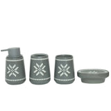 Brilliant Grey Snowflake Bathroom Accessories Set at Zubaidas  No#1 Homestore in Pakistan