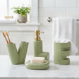 Brilliant Love Ceramic Bathroom Accessories Set Green at Zubaidas Homestore 