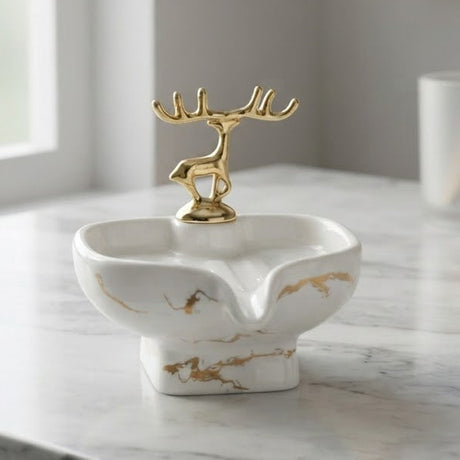 Brilliant Luxurious Soap Dish With Deer Decoration at Zubaidas Homestore Pakistan