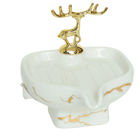 Brilliant Luxurious Soap Dish With Deer Decoration at Zubaidas Most Trusted Homestore Pakistan