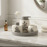 Brilliant Modern Leaf Design Bathroom Accessory Set at Zubaidas Homestore 