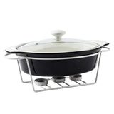 Brilliant Oval Ceramic Casserole With Candle Warmer Stand 33cmZubaidas Homestore Pakistan