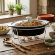 Brilliant Oval Ceramic Casserole With Candle Warmer Stand 33cmZubaidas Homestore Best for Home Shopping