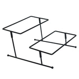 Brilliant Porcelain 2-Tier Rectangular Plate with Black Stand at Zubaidas Homestore Online Pakistan
