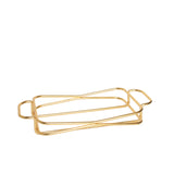 Brilliant Rectangle Serving Dish With Gold Stand 25cm at Zubaidas Homestore. The Largest Homestore in Pakistan