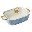 Brilliant Rectangular Ceramic Dish With Marble Finish 30cm at Zubaidas Homestore Pakistan