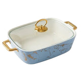 Brilliant Rectangular Ceramic Dish With Marble Finish 30cm at Zubaidas Homestore Pakistan