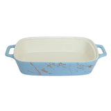 Brilliant Rectangular Ceramic Dish With Marble Finish 35cm at Zubaidas Homestore Online Pakistan