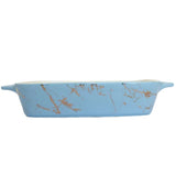 Brilliant Rectangular Ceramic Dish With Marble Finish 35cm at Zubaidas No 1 Homestore in Pakistan